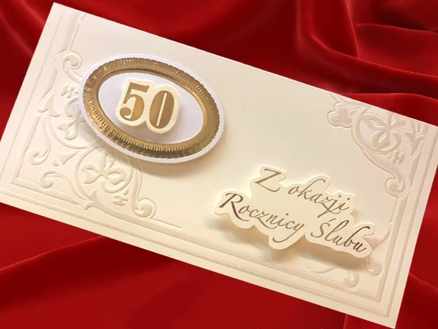 Kartka okolicznościowa z okazji 50 rocznicy ślubu